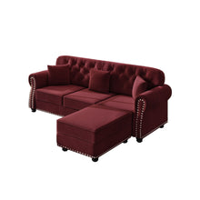 Load image into Gallery viewer, Upholstered Sofa Set With Nailhead Trim And Rolled Armrests, Includes Pillows
