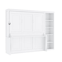 Load image into Gallery viewer, Sturdy Murphy Bed With Desk And Bookshelf

