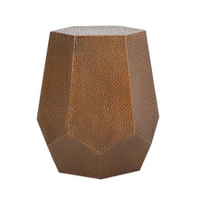 Load image into Gallery viewer, Modern Hammered Iron Geometric End Table
