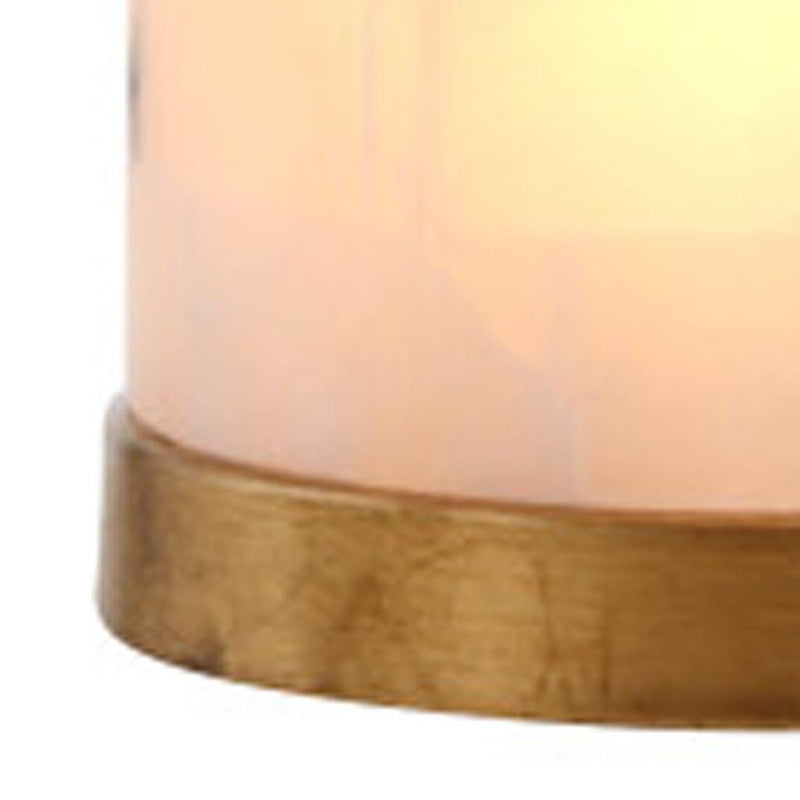 26" Table Lamp With Drum Shade - White