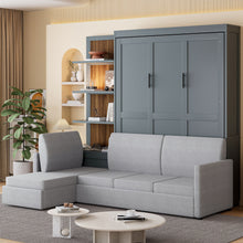 Load image into Gallery viewer, Murphy Bed With Sofa And Shelves

