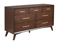 Load image into Gallery viewer, Solid Wood Seven Drawer Double Dresser - Walnut
