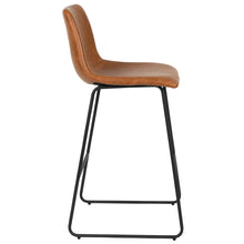 Load image into Gallery viewer, Faux Leather Aluminum Bar Chairs (Set of 2) (724345) - Brown / Black
