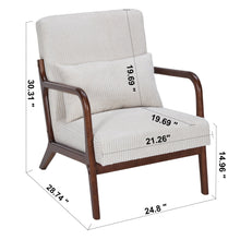 Load image into Gallery viewer, Accent Chair With Pillow And Wood Frame
