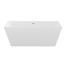 Load image into Gallery viewer, Glossy Freestanding Soaking Tub With Drain, Spacious Stand Alone Bathtub For Bathrooms - Glossy White
