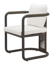 Load image into Gallery viewer, Slipcovered Upholstery Aluminum Dining Arm Chairs (Set of 2) - Ivory / Black
