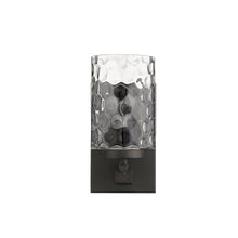 Load image into Gallery viewer, Metal And Pebbled Glass Wall Sconce - Bronze
