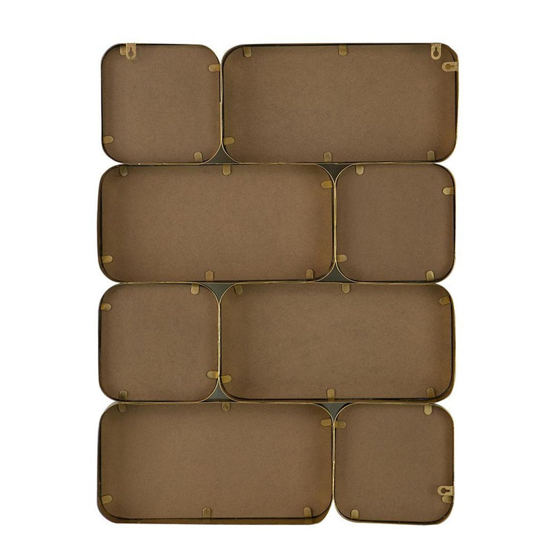 32" Iron Framed Accent Mirror - Gold