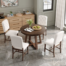 Load image into Gallery viewer, Dining Set With Leaf Round Table And 4 Upholstered Chairs
