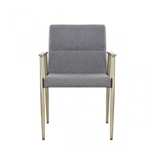Load image into Gallery viewer, Upholstered Fabric Dining Chair With Arms - Gray
