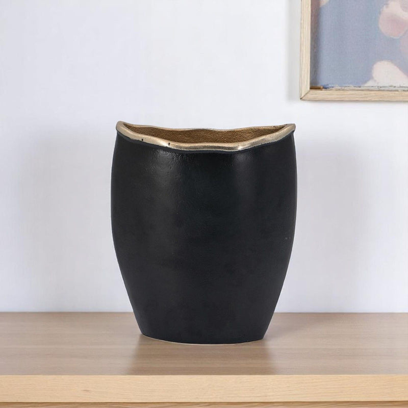 Oval Table Vase (565459) - Black / Gold