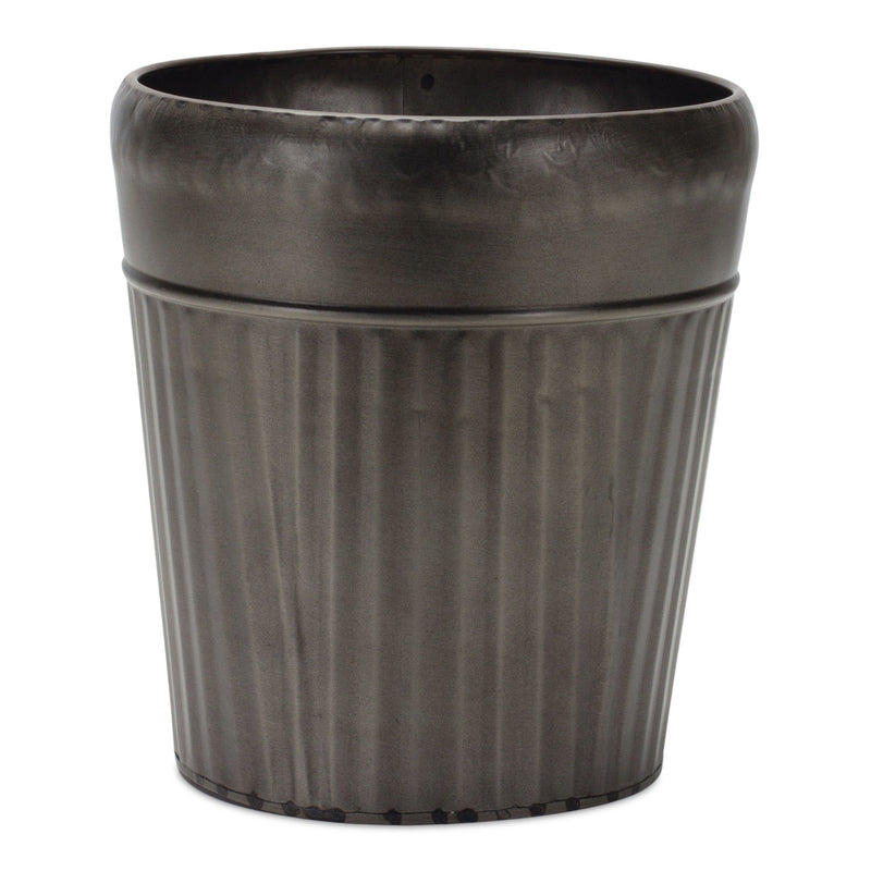 Round Pot Planters (Set of 3) - Pewter
