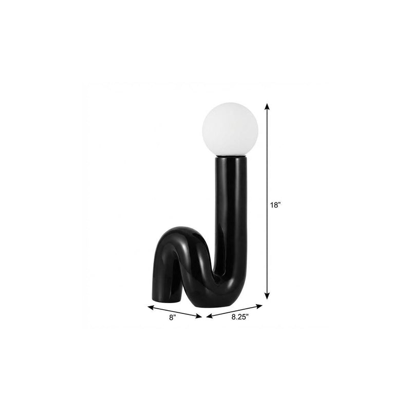 18" Novelty Table Lamp - Black