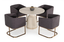 Load image into Gallery viewer, Concrete Pedestal Base Round Top Dining Table - Off White
