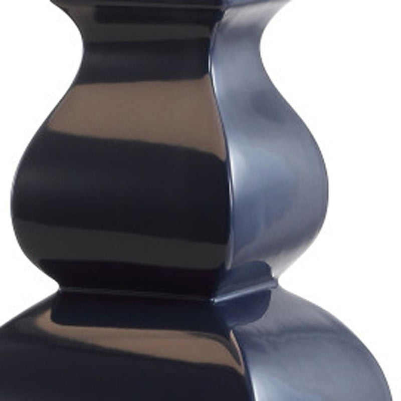 Novelty Table Lamp LED With Globe Shade - Navy Blue