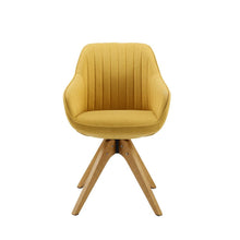 Load image into Gallery viewer, Fabric And Natural Swivel Arm Chair 23" - Yellow
