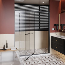 Load image into Gallery viewer, Pivot Shower Door With And Handle - Matt Black
