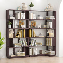 Load image into Gallery viewer, Ox Blood - Red 90Cm L-Shaped Freestanding Corner Bookshelf With Anti Tip Safety, Storage Cabinet For Living Room - Ox Blood Red
