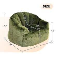 Load image into Gallery viewer, Beanbag Chair, Beanbag Sofa Chair With Armrests Stuffed High Density Foam
