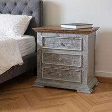 Load image into Gallery viewer, 30" x 18" x 31.8" Three Drawer Nightstand - Gray
