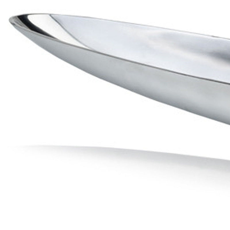 Contempo Shiny Extra Large Long Boat Tray - Silver