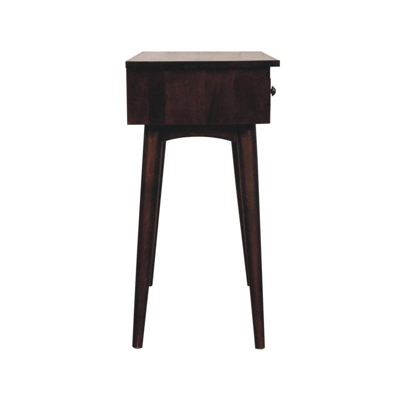 Solid Wood Console Table With Shelf With Drawer (723403) - Brown