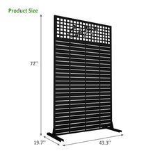 Load image into Gallery viewer, Outdoor / Indoor Divider With Freestanding Decorative Privacy Screen - Black
