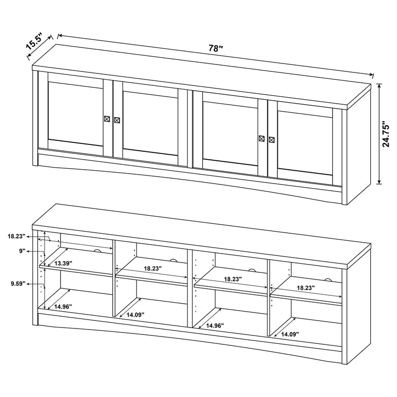 Lunetta - 4 Door TV Stand