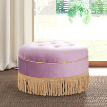 Load image into Gallery viewer, Yolanda - Round Upholstered Accent Ottoman
