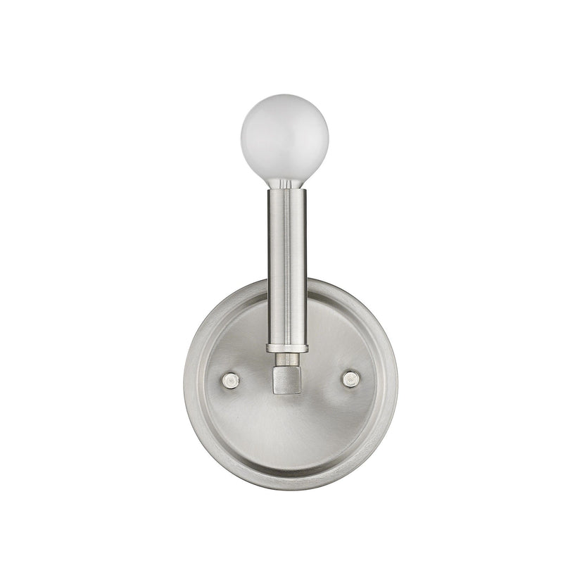 One Light Wall Sconce - Silver