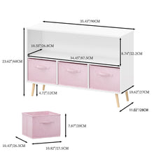 Load image into Gallery viewer, Bookcase With Collapsible Drawers, Book Display Organizer
