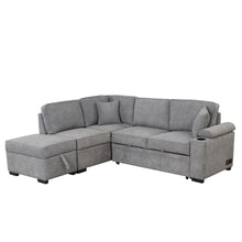 Load image into Gallery viewer, Sleeper Sofa Bed, 2 In 1 Pull Out Sofa Bed L Shape Couch With Storage Ottoman For Living Room, Bedroom Couch And Small Apartment
