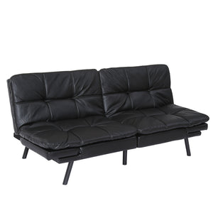 Convertible Memory Foam Futon Couch Bed, Modern Folding Sleeper Sofa-SF267PUBK