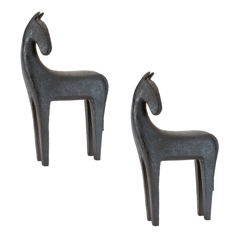 Poly Horse Tabletop Sculpture (Set of 2) (633978) - Black