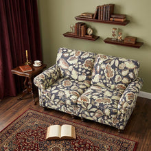 Load image into Gallery viewer, Floral Loveseat - Sage / Navy Blue
