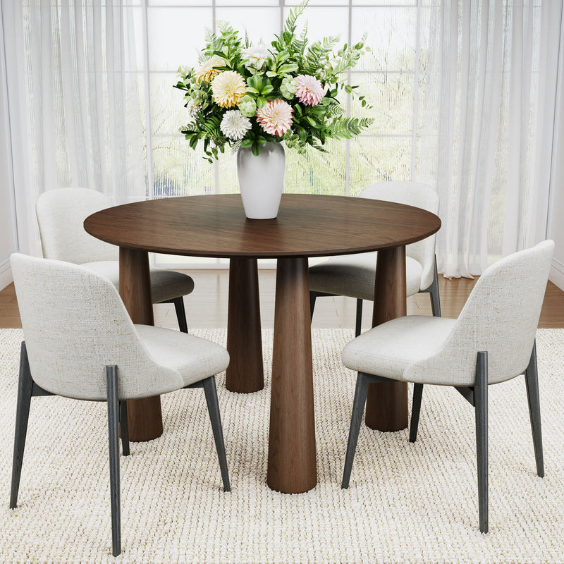 67" Solid Wood Oval Dining Table - Walnut