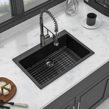 Load image into Gallery viewer, Kitchen Sink Granite Composite Drop In Sink With Durable Material - Black
