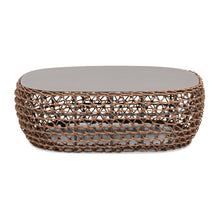 Load image into Gallery viewer, Willow - Oval Woven Patio Coffee Table, Wicker Frame
