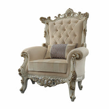 Load image into Gallery viewer, 38" Fabric Striped Tufted Chesterfield Chair - Pearl
