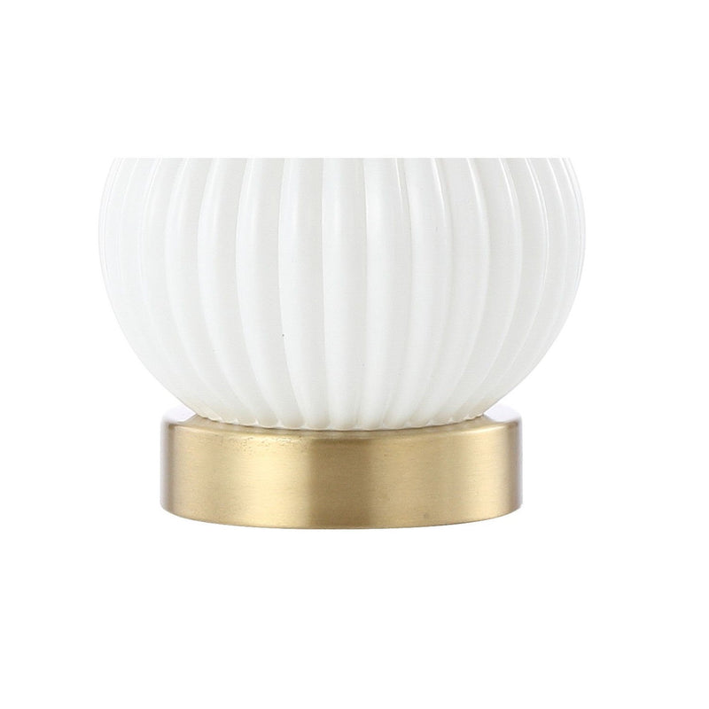 Globe Globe Lamp With Drum Shade - White