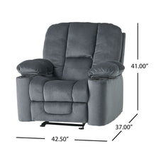 Load image into Gallery viewer, Luxurious Manual Recliner Chair With Skin-Friendly Fabric And Dual Cup Holders
