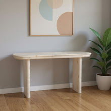 Load image into Gallery viewer, 60" Solid Wood Oval Console Table - Natural
