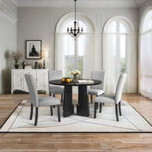 Load image into Gallery viewer, 5 Piece Round Dining Table Set, Modern Table And 4 Upholstered Chairs For Dining Room
