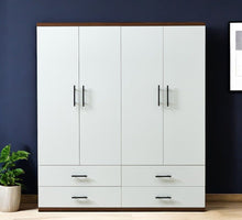 Load image into Gallery viewer, 71" Four Door Four Drawer Combo Dresser - White
