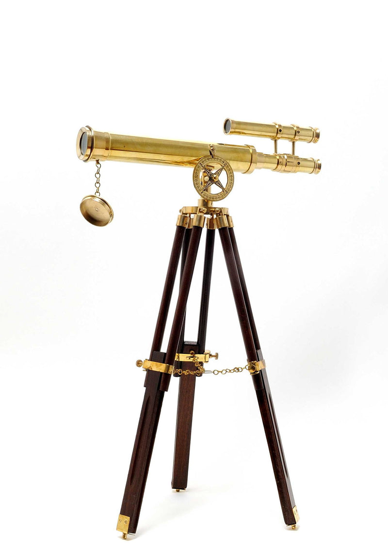 Telescope With Stand - Brass