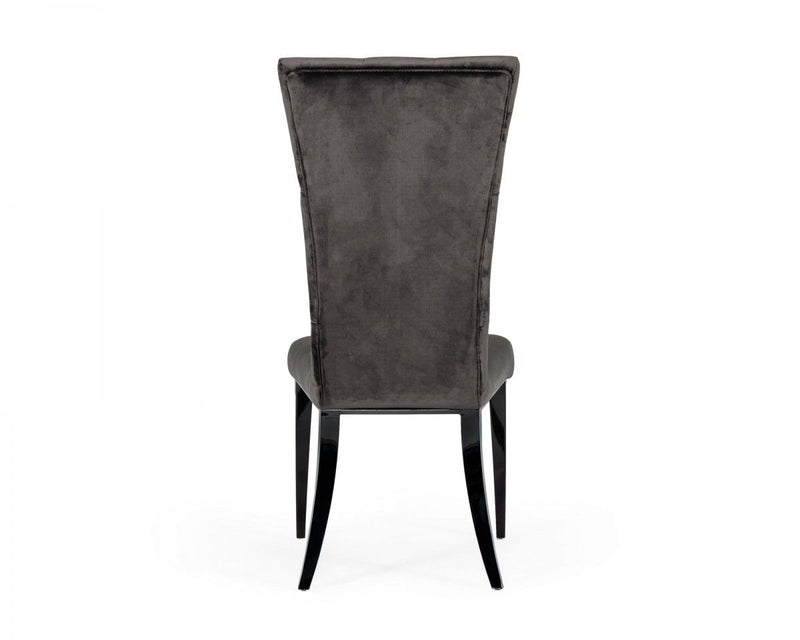 Velvet Dining Side Chairs (Set of 2) - Gray