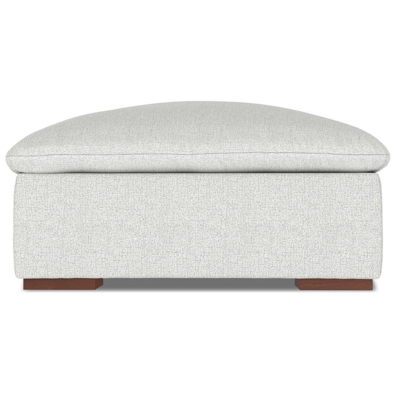 Fabric Ottoman - Gray And Brown
