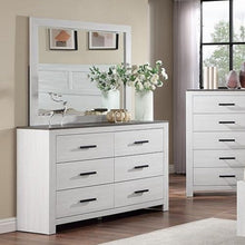 Load image into Gallery viewer, 1 Piece Dresser 2 Tone Sleek 6 Drawers Bedroom Furniture - White

