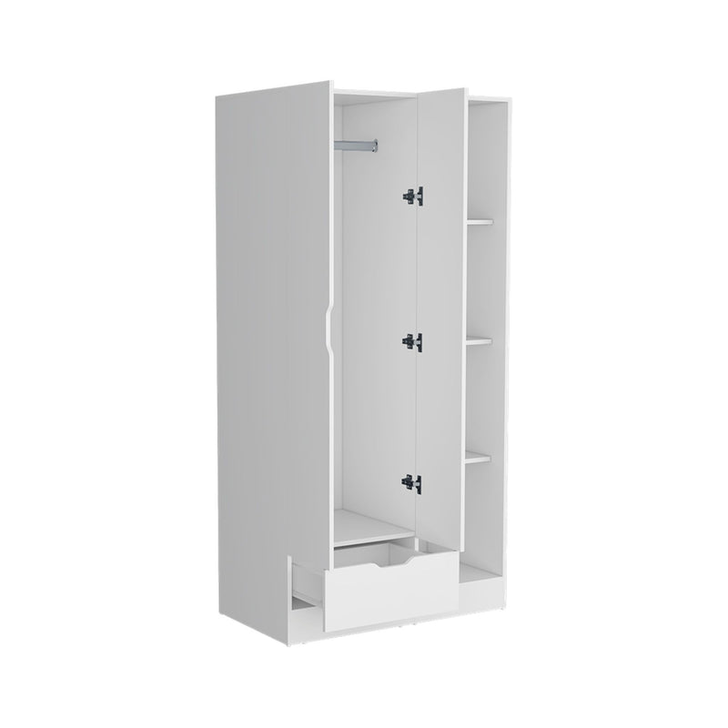 Wood Corner Accent Chest (731817) - White