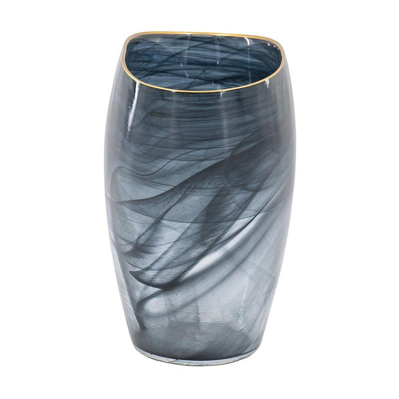 Abstract Swirl Art Table Vase - Charcoal